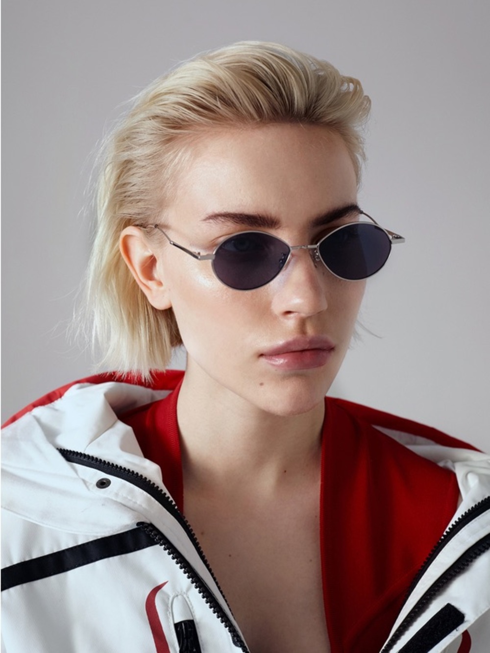 GENTLE MONSTER • Cobalt Silver and Grey Unisex Sunglasses